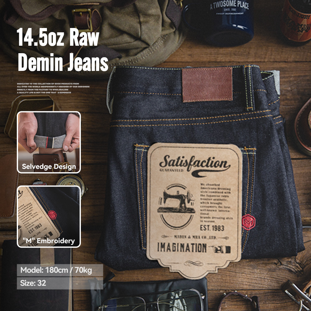 Levis Jeans 501 - Maden Đỏ M Thêu Denim Giả