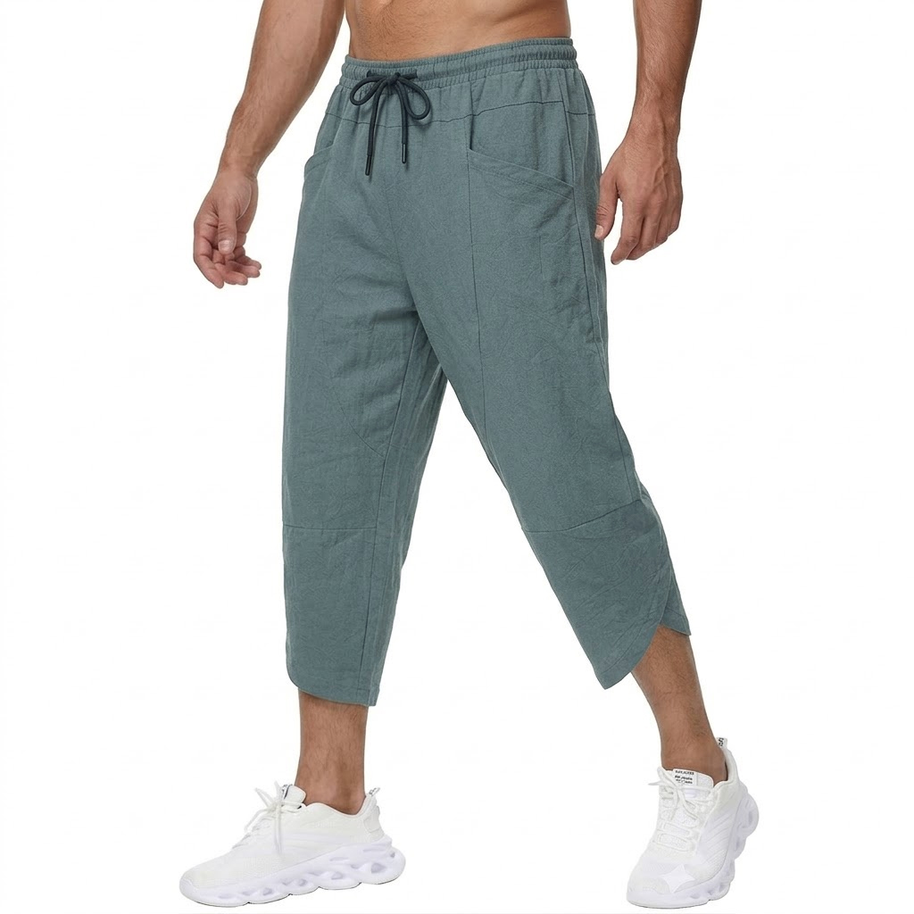 Summer Men's Linen Casual Shor - đánh giá và giá Short Linen Drawstring