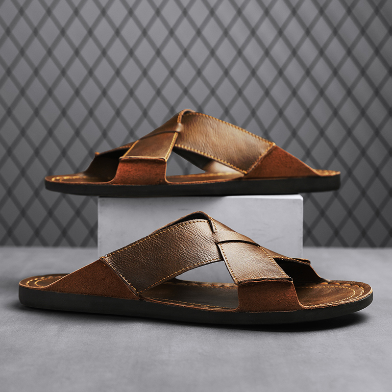Fashion Genuine Leather Men Sl - đánh giá và giá Flip Flop Leather Men