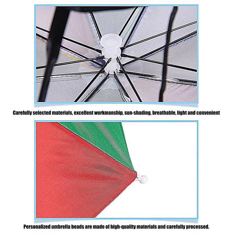 Hot! Head-mounted Umbrella Fol - đánh giá và giá Bucket Hat Straw