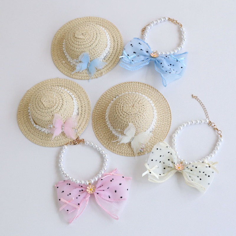 Cute Summer Pet Straw Bucket H - đánh giá và giá Bucket Hat Straw