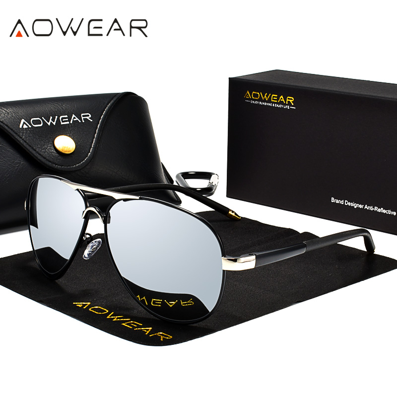 AOWEAR Men's Aviation Sunglass - đánh giá và giá Sunglasses Aviator Polarized