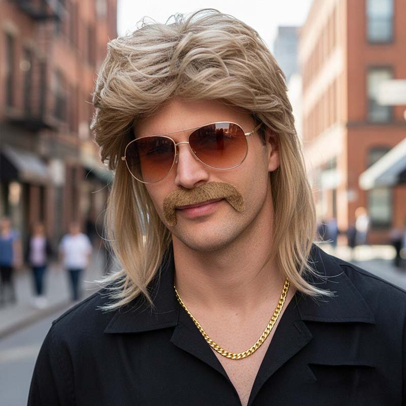 80s Disco Synthetic Wig Set Go - đánh giá và giá Sunglass Retainer Cord