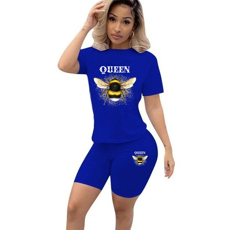 Women Two Piece Set Summer Sho - đánh giá và giá Tee Graphic Print
