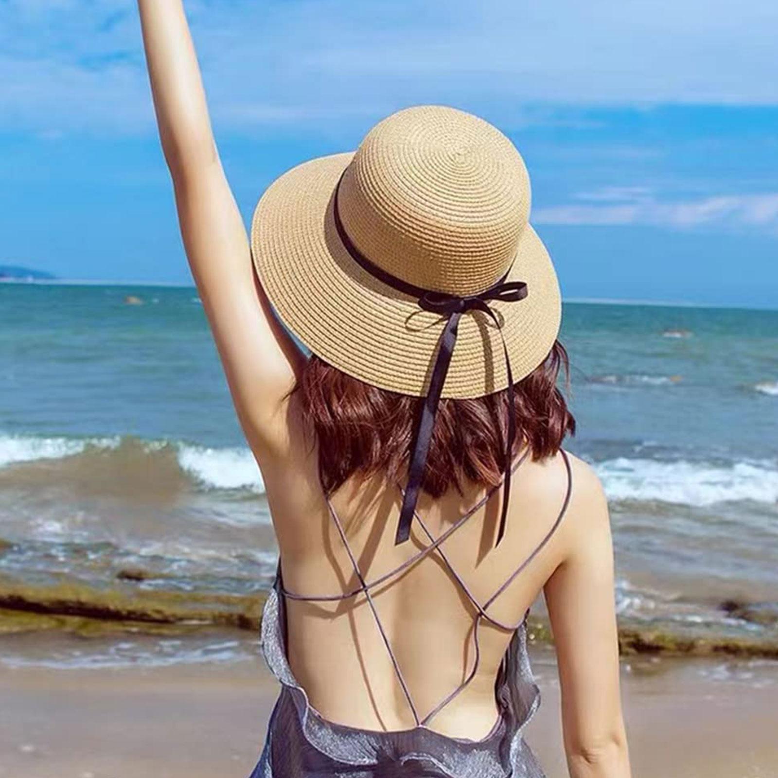 Mùa Hè Mũ Rơm Lớn Rộng Vành Có - đánh giá và giá Bucket Hat Straw