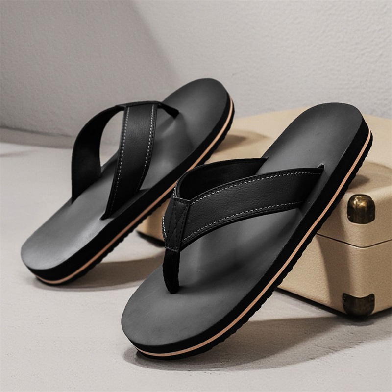 Men's Vintage Washed Faux Leat - đánh giá và giá Flip Flop Leather Men