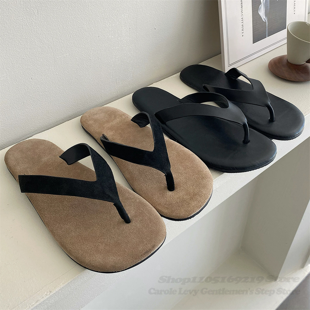 Vintage Style Cow Suede Clip O - đánh giá và giá Flip Flop Leather Men