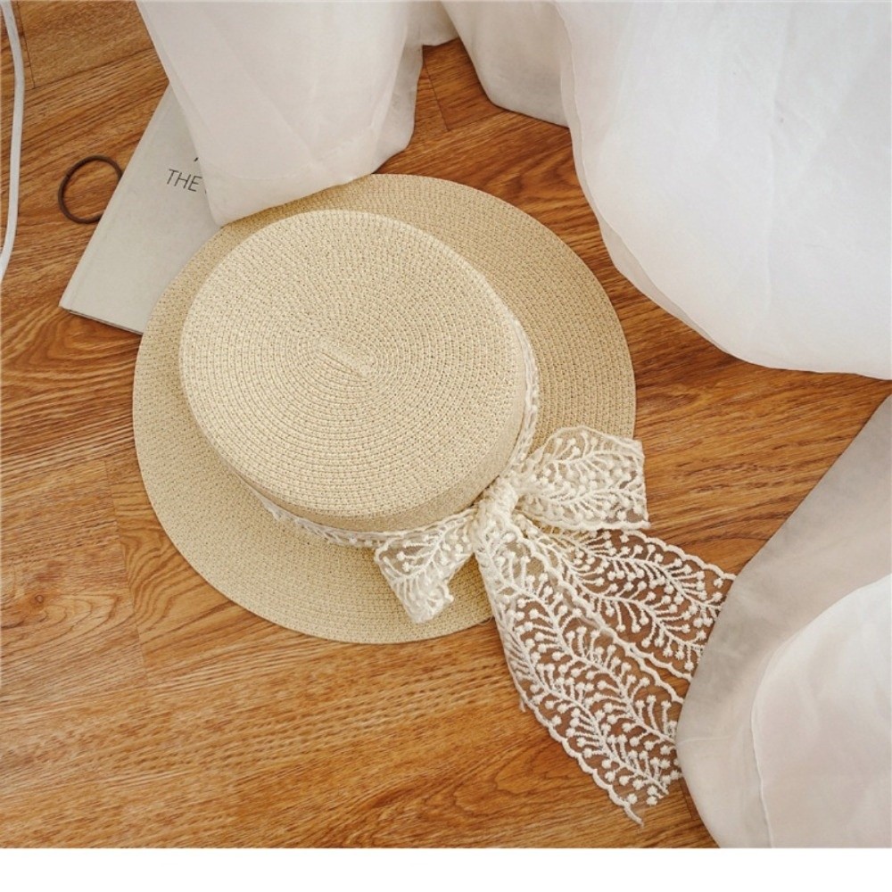 Style Accessory Lace Bow Straw - đánh giá và giá Bucket Hat Straw