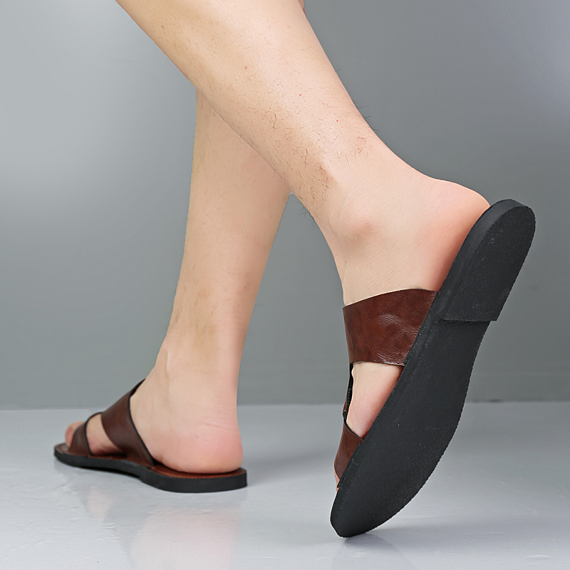Handmade Leather Slippers Men  - đánh giá và giá Flip Flop Leather Men