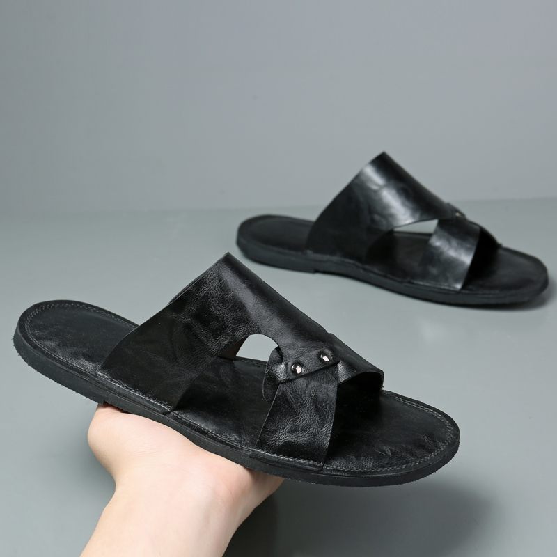 Handmade Leather Slippers Men  - đánh giá và giá Flip Flop Leather Men