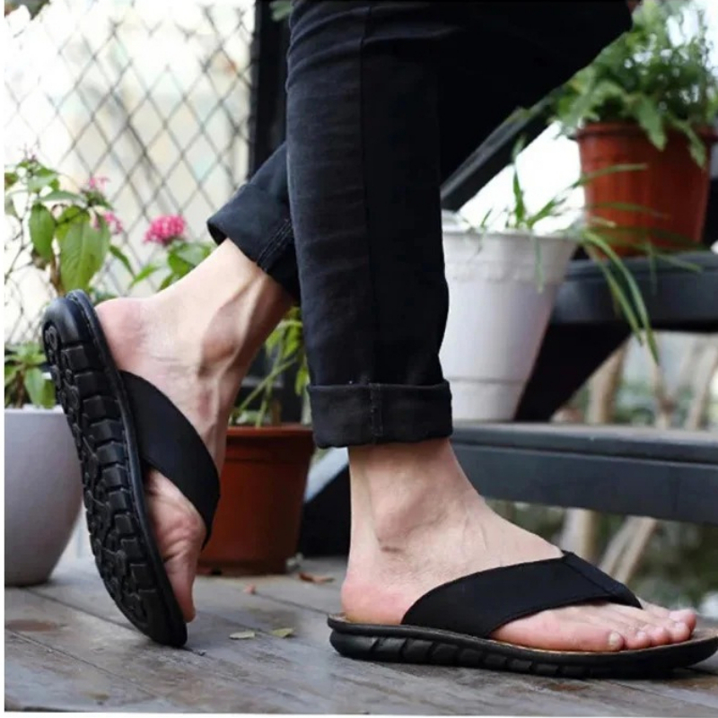 Roma Retro Man Slipper Solid C - đánh giá và giá Flip Flop Leather Men