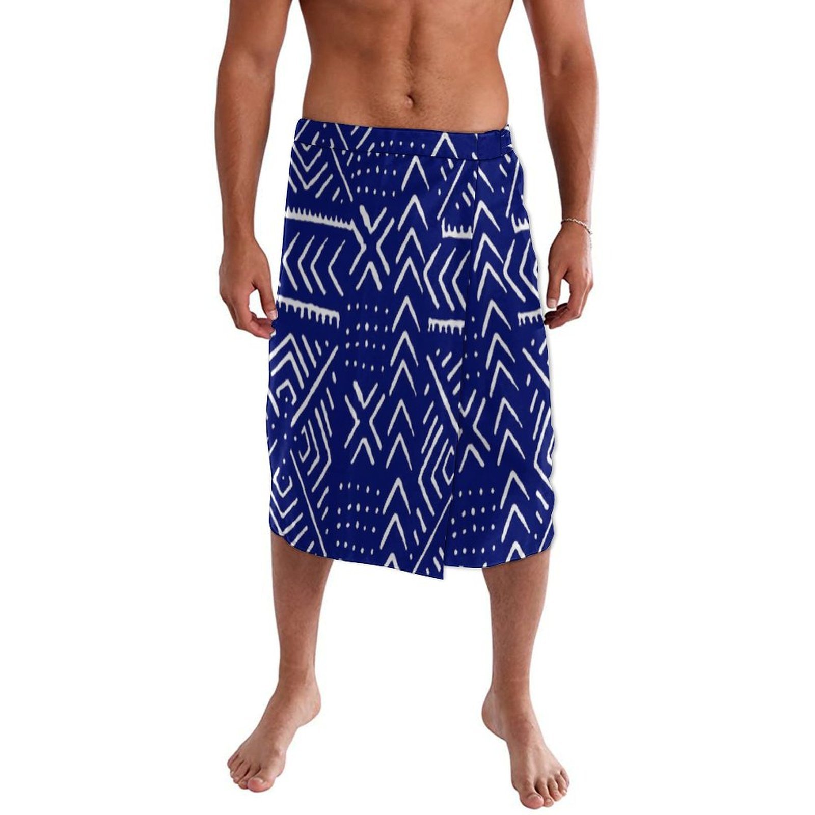 Blue Floral Polynesian Beach W - đánh giá và giá Sarong Men Wrap